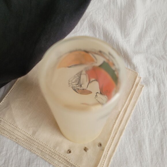 Vintage 50s Indian "Doctor" Frosted Glass Tumbler Bill T Lores Texaco Giftware - Picture 6 of 7